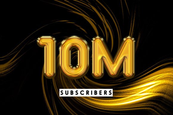 10m Subscribers Editable Text Effect – A Game-Changer for Social Media Celebrations