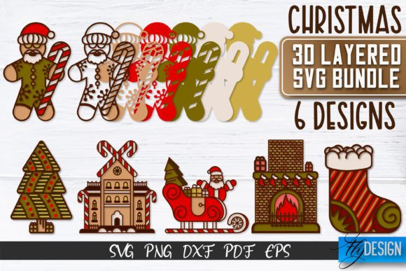 3D Layered Christmas SVG Bundle – A Versatile Resource for Creative Projects