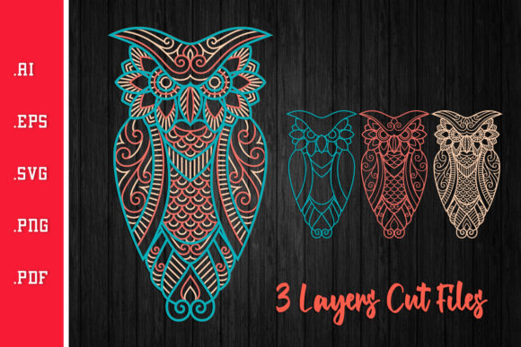 3D Layered Owl Design for Creative Projects