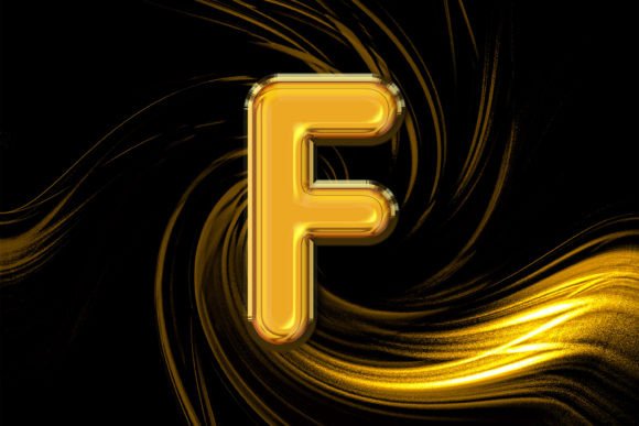 3D Rendering of Gold Alphabet F Letter: A Creative Tool for Designers and Businesses