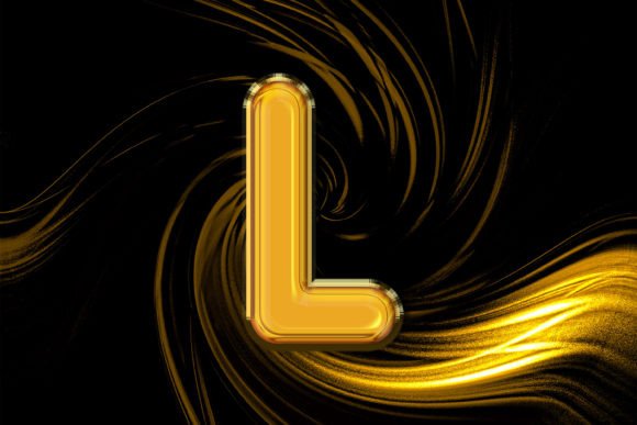 3D Rendering of Gold Alphabet L Letter: A Versatile Design Element for Modern Creativity