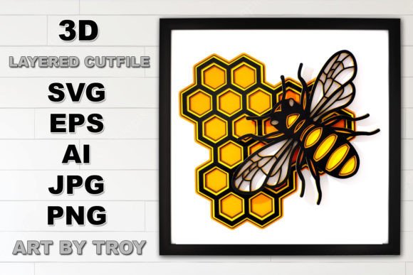 Bee Honeycomb Beehive 3D Layered SVG: A Modern Creative Tool for Artists and Makers