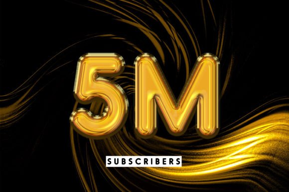 Creating Impactful Designs with the 5m Subscribers Editable Text Effect