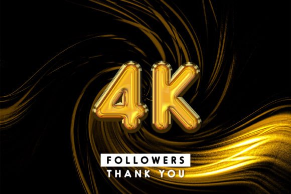 Enhancing Design with a Thank You 4k Followers 3D Text Effect