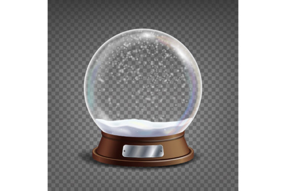 Enhancing Digital Creativity with the 3d Classic Snow Globe Vector.Glass