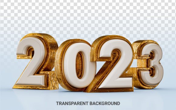 Holiday Elegance: Happy New Year 2023 with Golden and White