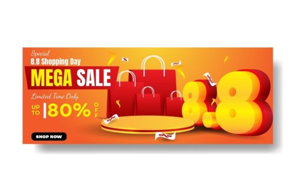 Sale Banner: The Ultimate Design Solution for Your Business Promotion on 8.8 Shopping Day