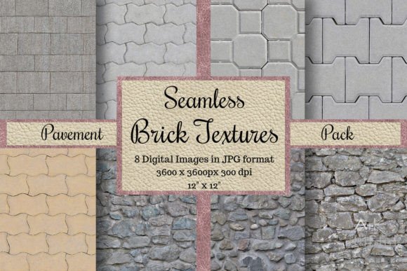 Seamless Brick Textures - Pavement Pack: High-Quality Digital Paper for Creative Projects
